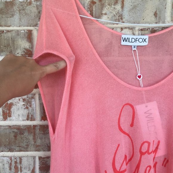 NWT WILDFOX Say Yes Loose Swing Tunic Swim Cover Up S SUPER SOFT in peach - Picture 4 of 13